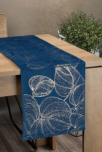 Eurofirany Tischdecke BLINK, Tischläufer, Samt, Velvet, 35x140 cm, 35x180 c günstig online kaufen