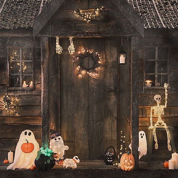 2er Set Halloween Gartendeko Stableuchten Skelette günstig online kaufen