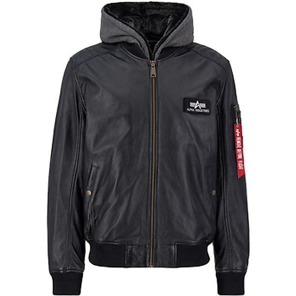 Alpha Industries  Jacken MA-1 D-Tec Leather Bomber Jacket - black günstig online kaufen