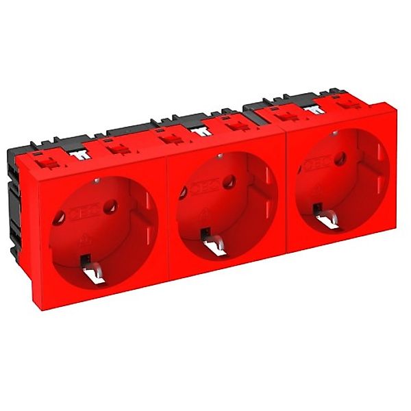 OBO Bettermann Vertr Steckdose 0 Grad, 3-fach Schutzkontakt STD-D0 SRO3 - 6 günstig online kaufen