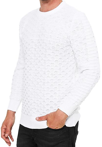 R-NEAL Rundhalspullover Herren Strick Pullover Einfarbig günstig online kaufen