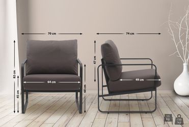 CLP Loungesessel Manea, gepolstert, mit Metallgestell günstig online kaufen