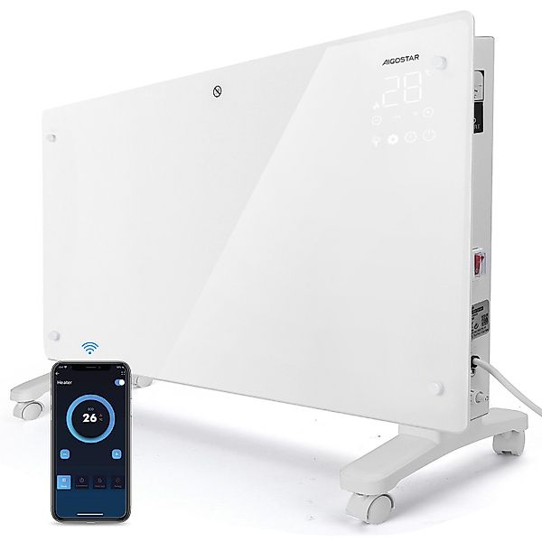 Aigostar Heizlüfter 2000W Elektroheizung, Glas/Konvektor, Touchscreen, günstig online kaufen
