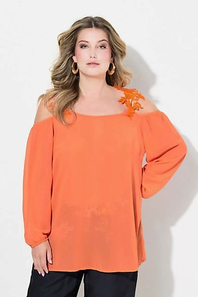 MIAMODA Longbluse Bluse Classic Fit Schulter CutOut mit Spitze günstig online kaufen