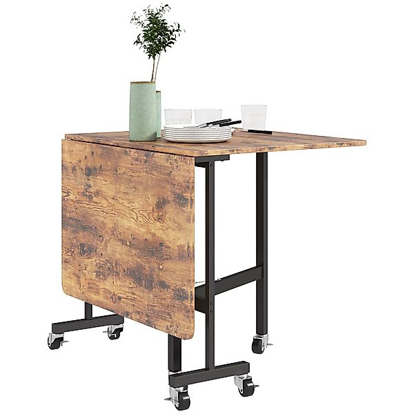HOMCOM Klapptisch Klappbar Esstisch mit Rollen, günstig online kaufen