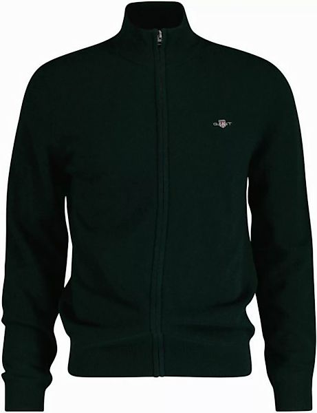 Gant Strickjacke EXTRAFINE LAMBSWOOL ZIP CARDIGAN mit Logostickerei günstig online kaufen