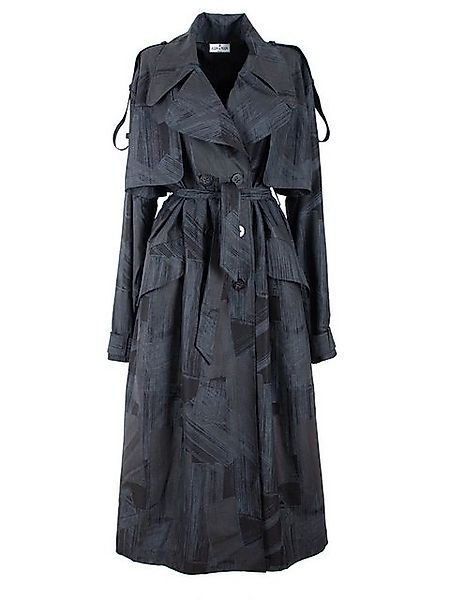 RUA & RUA Trenchcoat Oversize Mantel aus Seide In Schwarz günstig online kaufen