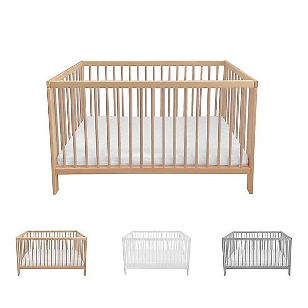 Lantigo Babybett Babybett 120x60 cm Naturbelassen ohne Matratze, Einfache M günstig online kaufen