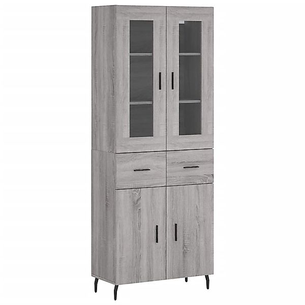 vidaXL Highboard Grau Sonoma 69,5x34x180 cm Holzwerkstoff 3198551 günstig online kaufen