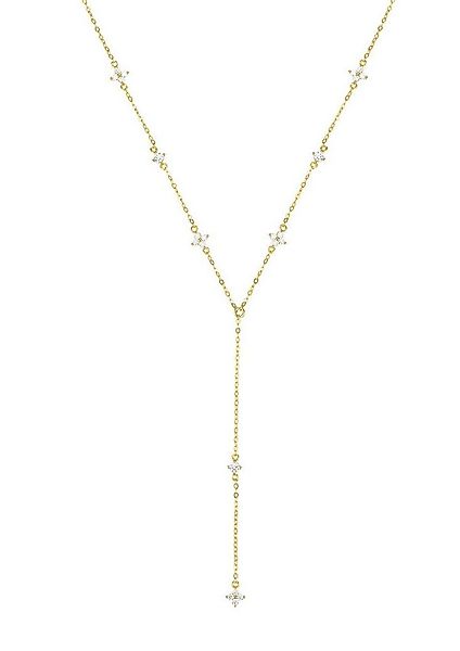 Hey Happiness Statementkette Blumen Y-Kette mit Zirkonia, Elegante Damen 92 günstig online kaufen