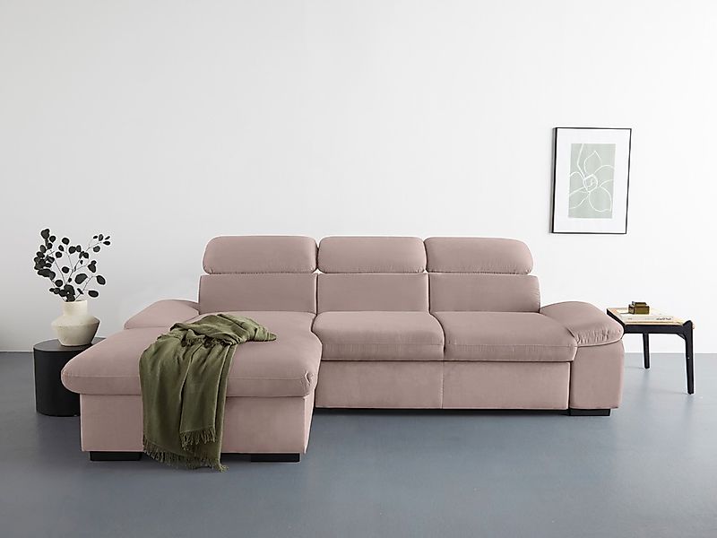 COTTA Ecksofa "Lola L-Form mit Kopfteilfunktion & Hocker", (Set, mit Hocker günstig online kaufen