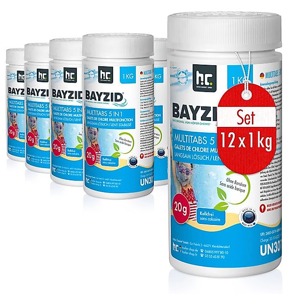 Bayzid Multitabs 20g 5in1 für Pools 12 x 1kg günstig online kaufen