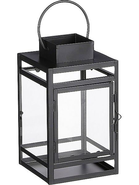 Mica Decorations Kerzenhalter Mica Laterne Storm schwarz Eisen 23 x 13 x 13 günstig online kaufen