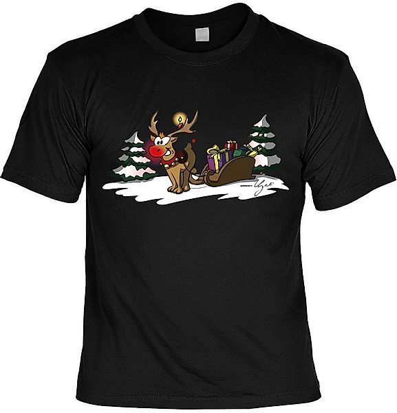 Tini - Shirts Print-Shirt T-Shirt Weihnachten Comic : Rentier mit Schlitten günstig online kaufen