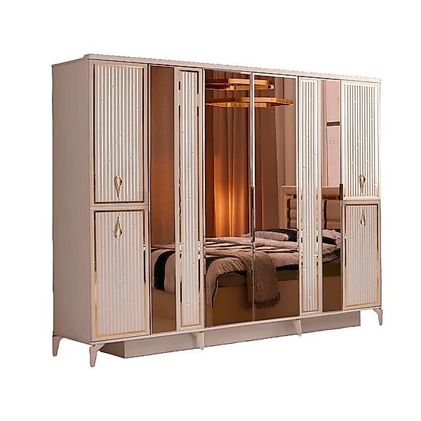 Xlmoebel Kleiderschrank Beiger Einheitskleiderschrank im modernen Stil für günstig online kaufen