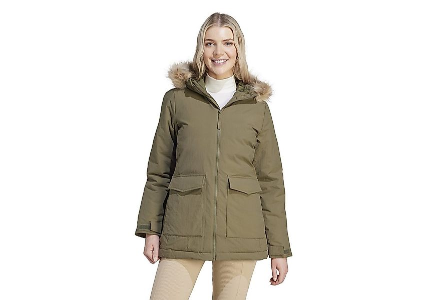 adidas Performance Wintermantel Hooded Fur Parka (wasserabweisend) braun Da günstig online kaufen