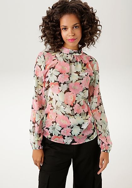 Aniston CASUAL Schlupfbluse mit romantischen Blüten günstig online kaufen