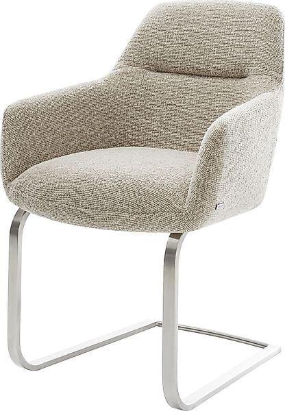 DELIFE Polsterstuhl Pejo-Flex, Freischwinger flach Edelstahl günstig online kaufen