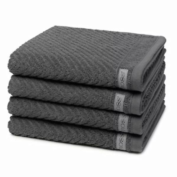Ross 4 X Handtuch - im Set Smart Handtücher dunkelgrau günstig online kaufen