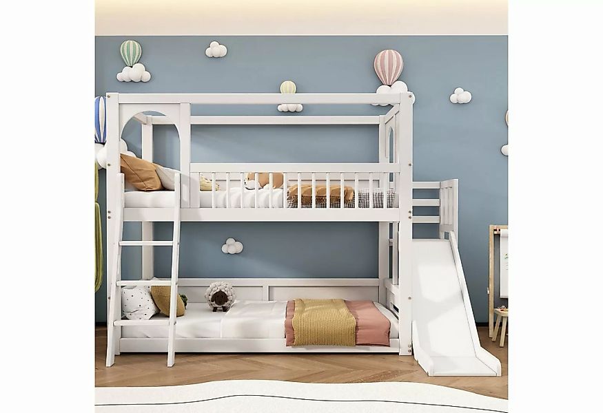 REDOM Etagenbett Kinderbett (Holzbett 90*200 mit Lattenrost, Kinder-Etagenb günstig online kaufen