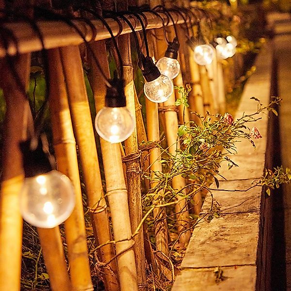 Rosnek LED-Lichterkette Terrassenlicht,G50, Außen Strom Glühbirnen,Hochzeit günstig online kaufen