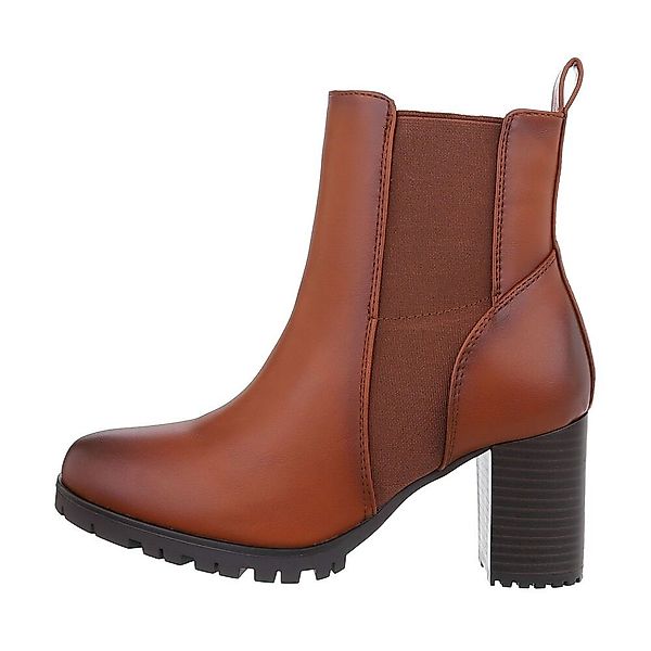 Ital-Design Damen Freizeit High-Heel-Stiefelette Blockabsatz High-Heel günstig online kaufen