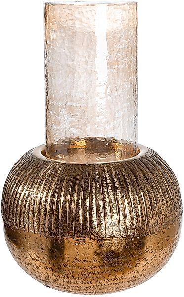 Casablanca by Gilde Windlicht "Windlicht rund; zylindrisch Haley goldfarben günstig online kaufen
