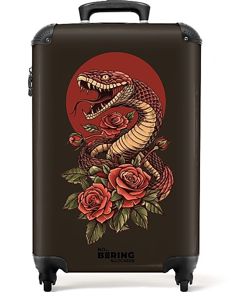 NoBoringSuitcases.com© Hartschalen-Trolley Schwarz mit Schlange und günstig online kaufen