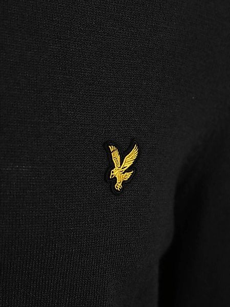 Lyle & Scott Half Zip Pull Merino Wolle Schwarz - Größe XXL günstig online kaufen