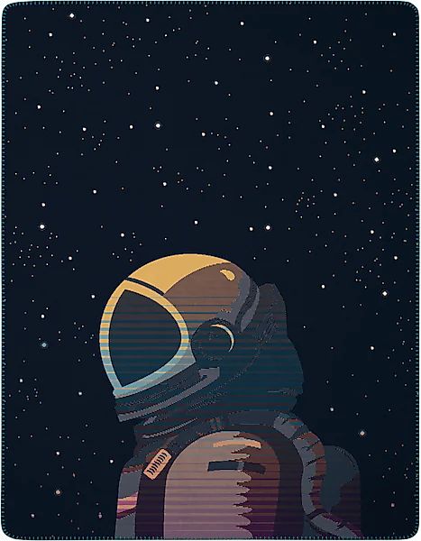 Biederlack Wohndecke »Wohndecke Astronaut«, 150 x 200, mit Zierstich günstig online kaufen