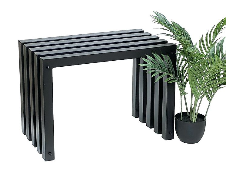 DanDiBo Gartenbank Metall Massiv Wetterfest Schwarz günstig online kaufen