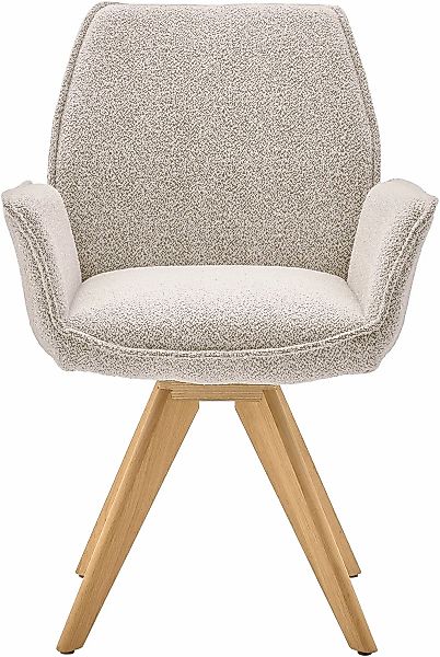 Musterring Esszimmerstuhl "Tiama", (Set), 2 St., Bouclé, Stativgestell Eich günstig online kaufen