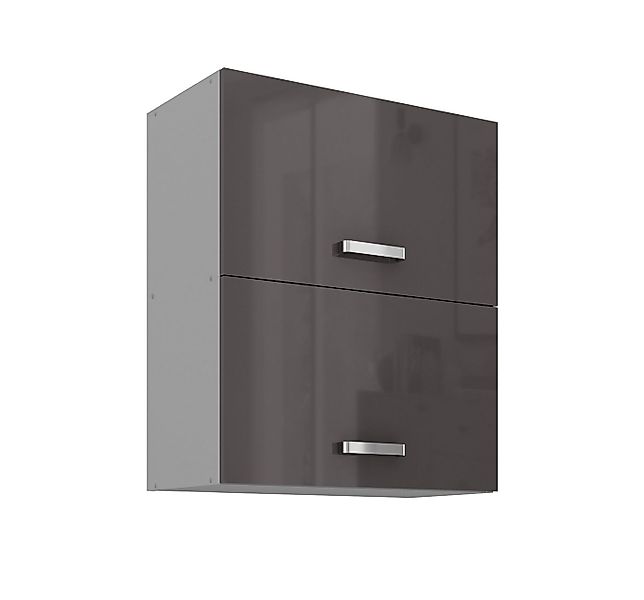 Küchen-Preisbombe Hängeschrank 60 cm Küche Bianca Grey Grau Hochglanz Küche günstig online kaufen