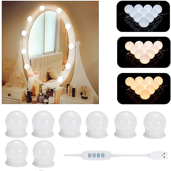 zggzerg LED-Lichtspiegel LED Spiegelleuchte,3 Farbmodi Schminktisch günstig online kaufen