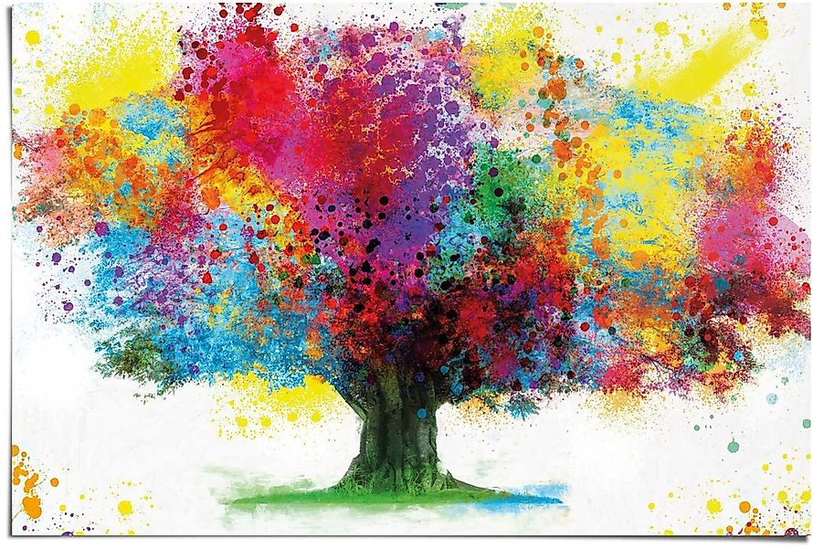 Reinders Poster "Farbkleckse Baum", (1 St.) günstig online kaufen