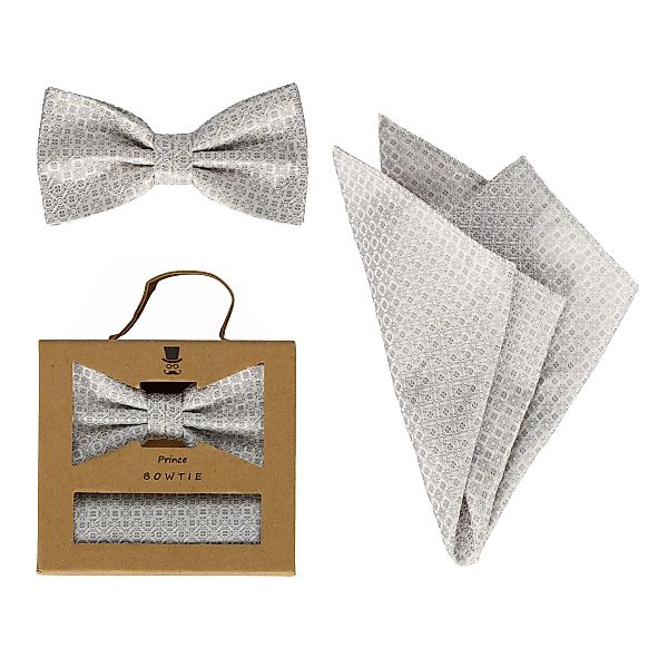 Prince BOWTIE Fliege und Einstecktuch im Set Farbe champagner Größe: One Si günstig online kaufen
