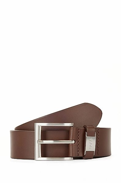 BOSS Ledergürtel "Connio" silberfarbene Schließe & Logo-Schriftzug auf der günstig online kaufen