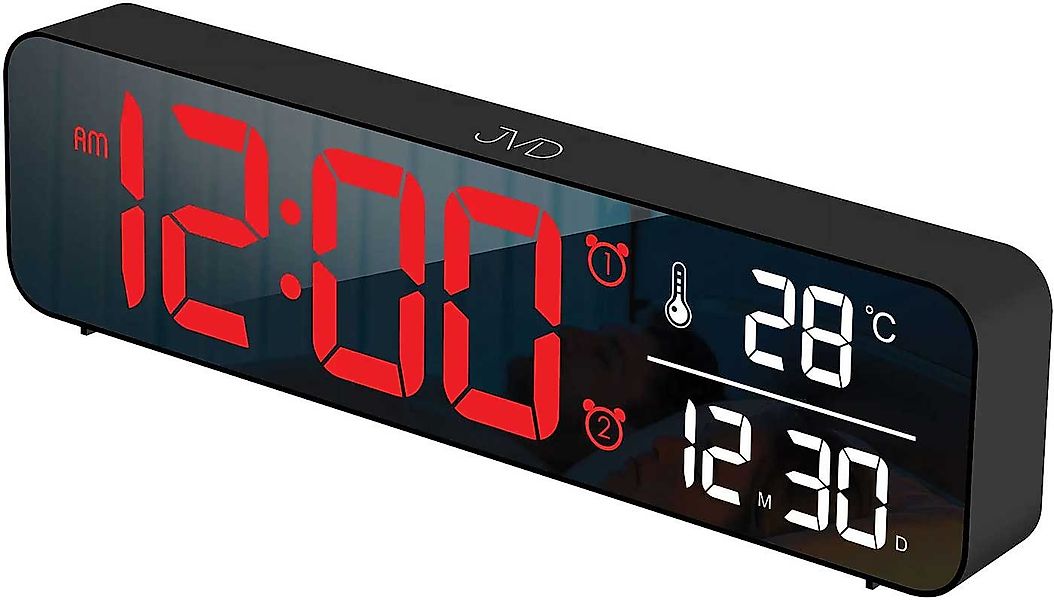 JVD Funkwecker Netzwecker, digital, schwarz, rote günstig online kaufen
