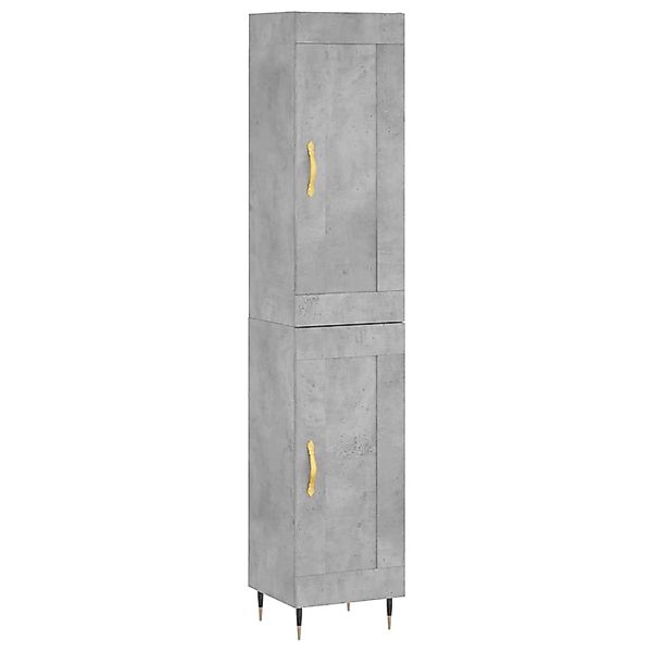 vidaXL Highboard Betongrau 34,5x34x180 cm Holzwerkstoff 3200437 günstig online kaufen
