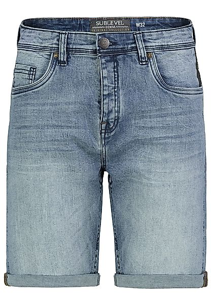 SUBLEVEL Jeansshorts mit Gürtelschlaufen und Umschlag, günstig online kaufen