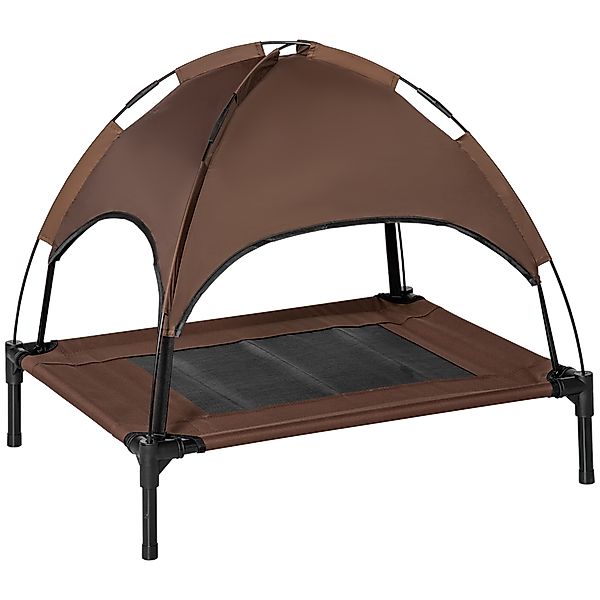 PawHut Haustierbett Outdoor mit Baldachin 76x61x73cm, erhöhtes Hundebett au günstig online kaufen