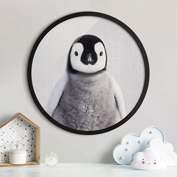 Rundes Gerahmtes Bild Baby Pinguin Pepe günstig online kaufen