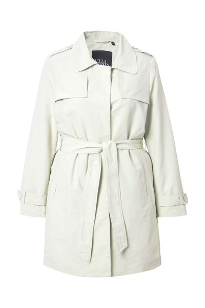 Ulla Popken Wintermantel Trenchcoat A-Linie Hemdkragen günstig online kaufen