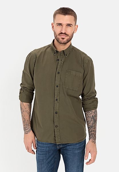 camel active Langarmhemd aus reiner Baumwolle günstig online kaufen