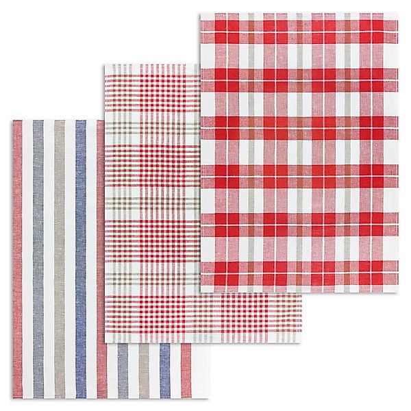 Kracht Geschirrtuch Blockstreifen, (Set, 3-tlg., Set), günstig online kaufen