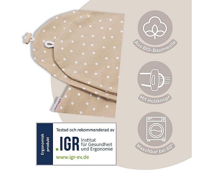 HOBEA-Germany Stillkissenbezüge Bezug für Stillkissen Punkte beige, 100% BI günstig online kaufen
