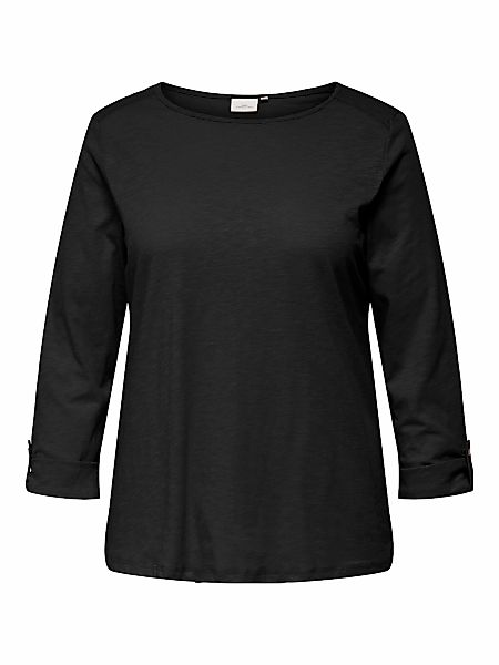 ONLY CARMAKOMA 3/4-Arm-Shirt "CARSLUB 3/4 O-NECK FOLD UP TO JRS BS" günstig online kaufen