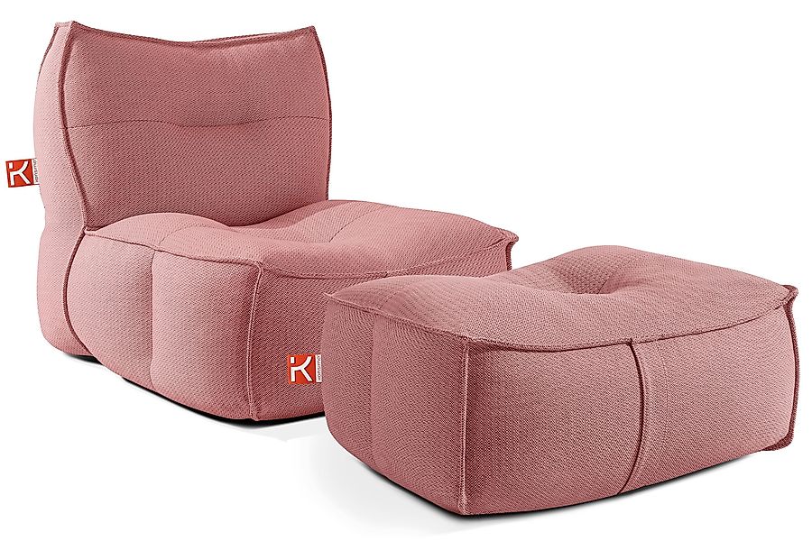 KONSIMO® Gartenlounge-Set LOVIA Gartensessel mit Hocker, günstig online kaufen