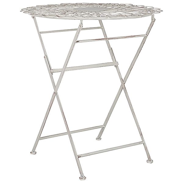 Beliani Gartentisch STIFFE Cremeweiß 70x70x76 günstig online kaufen