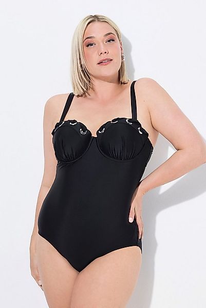 Ulla Popken Badeanzug Badeanzug Ösen Softcups Träger verstellbar günstig online kaufen